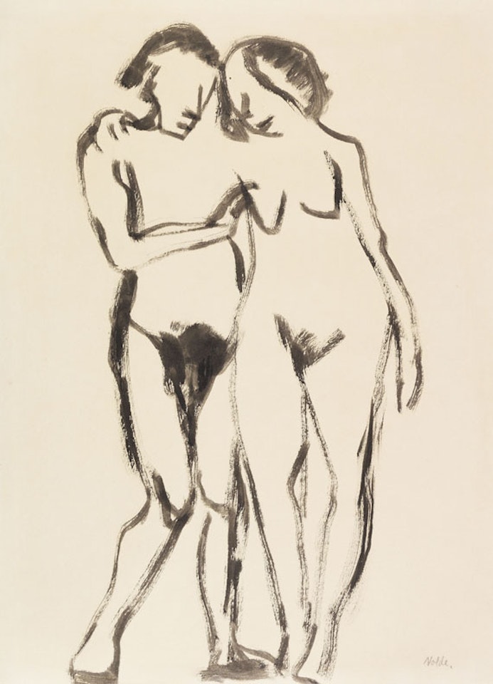 Nacktes Paar by Emil Nolde