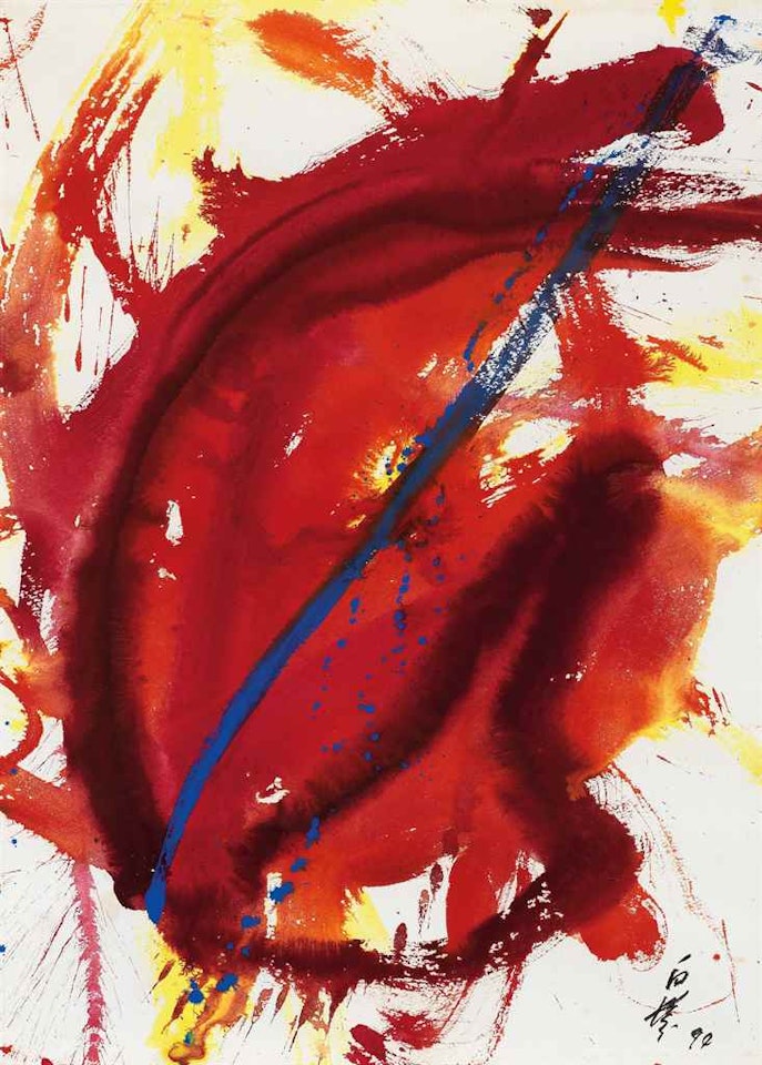 Akanegumo (Madder Red Cloud) by Kazuo Shiraga
