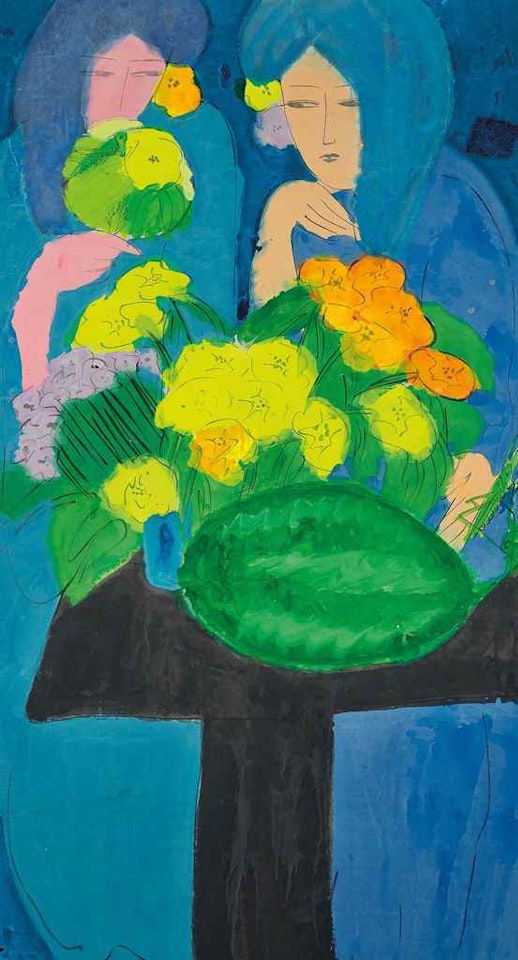 Dames Bleues (Blue Ladies) by Walasse Ting