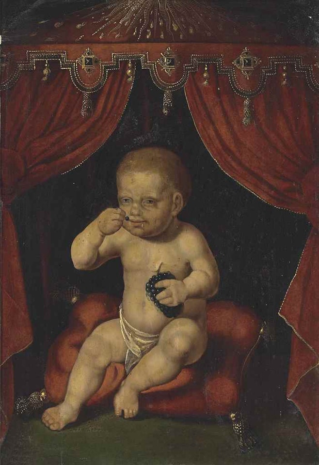 The Christ Child eating grapes by Joos van Cleve