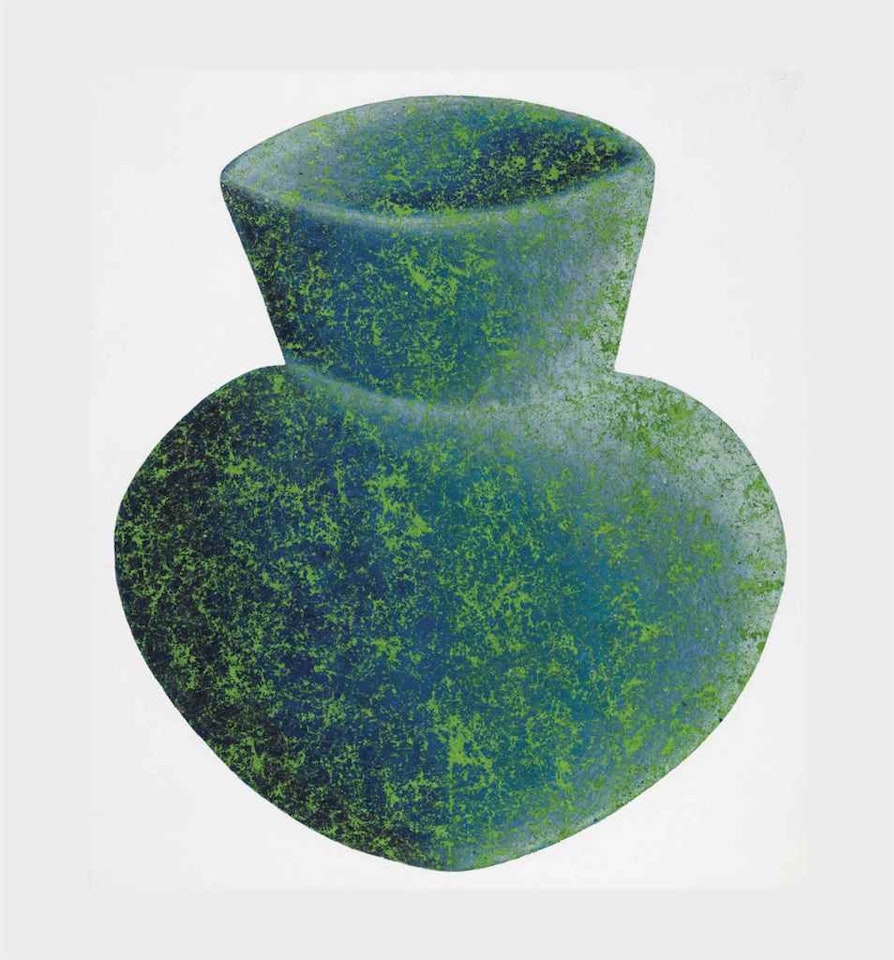 BLUE BOWL ON WHITE by Farhad Moshiri
