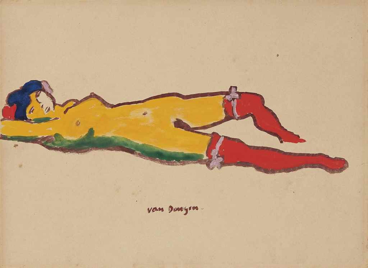 Nu couché aux bas rouges by Kees van Dongen
