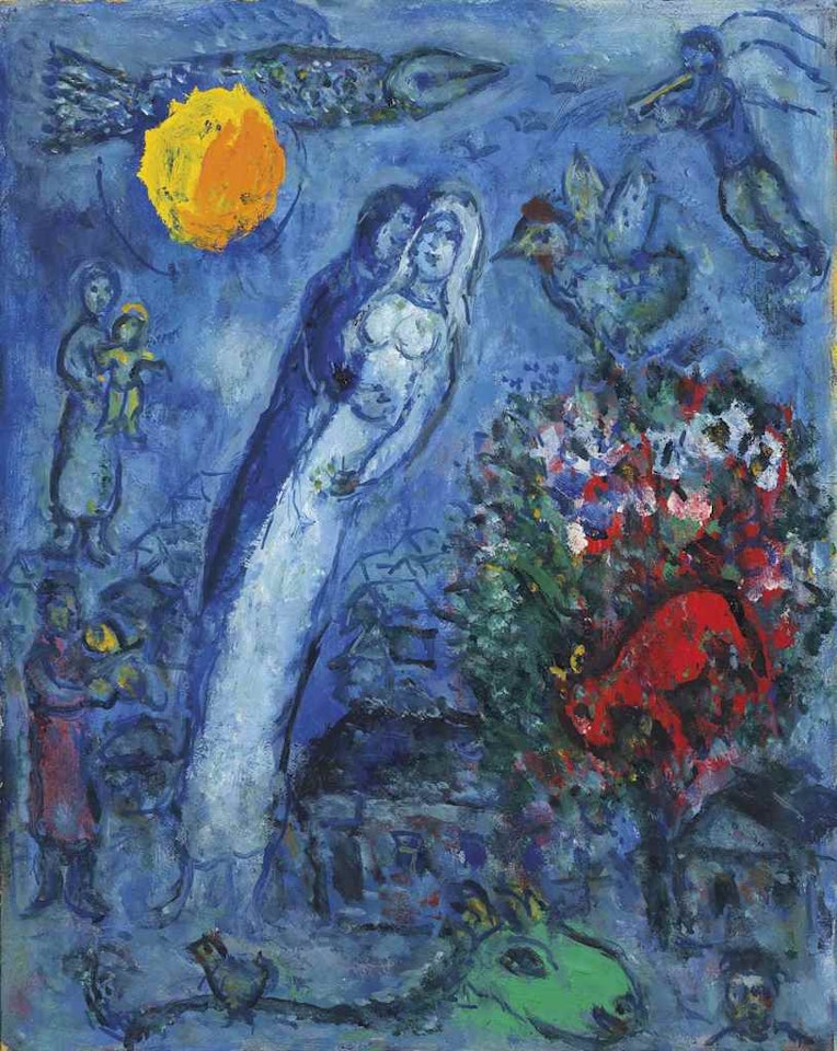 Fête nocturne pour les mariés by Marc Chagall