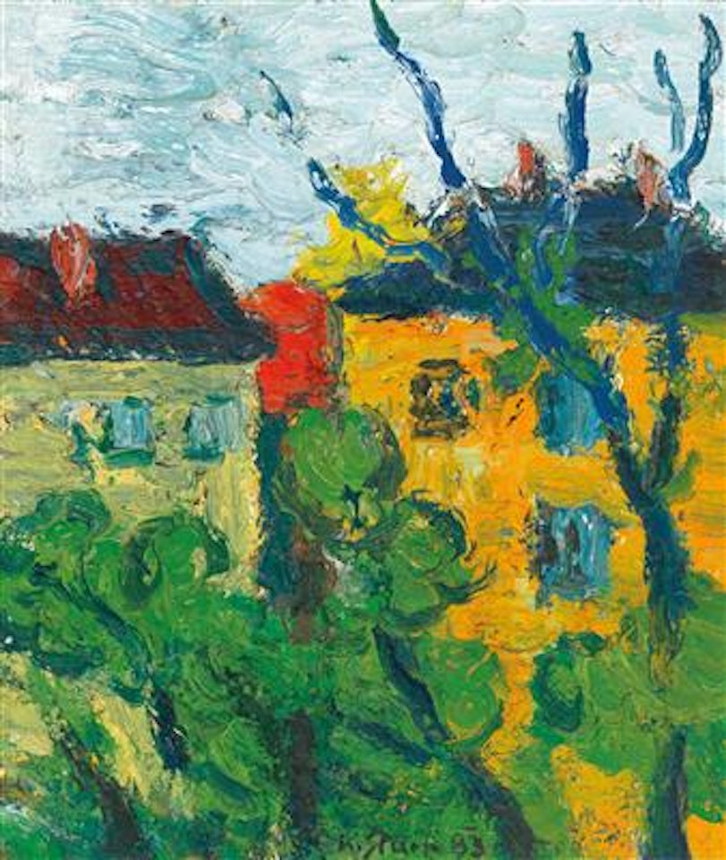 A yellow house by Karl Stark