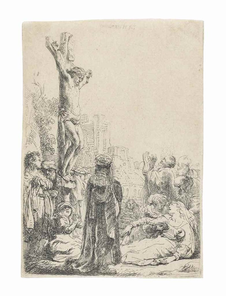 The Crucifixion: Small Plate by Attributed to Rembrandt Harmensz van Rijn