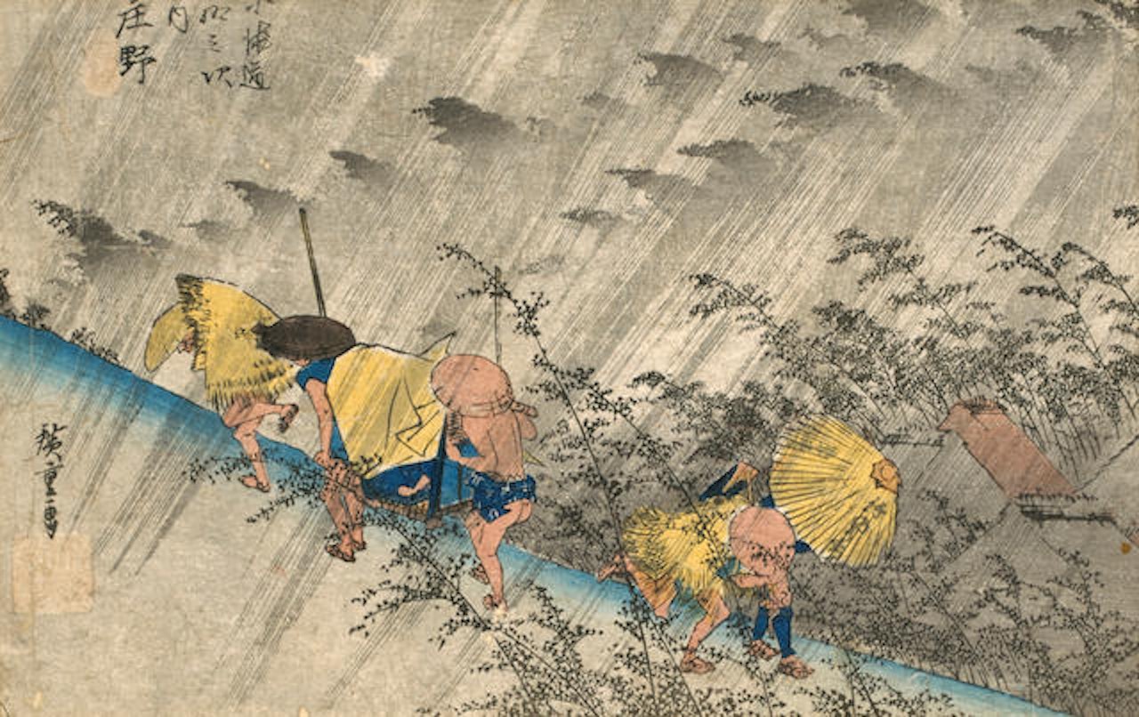 Shono haku-u (Shono: Driving Rain) by Utagawa Hiroshige