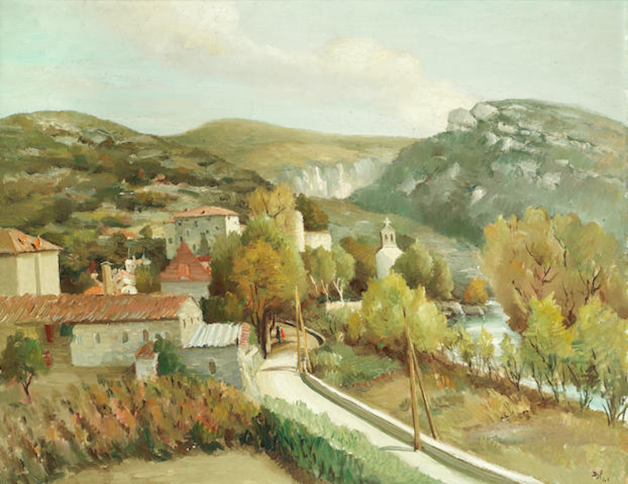 Village de Laroque, Languedoc-Roussillon by Marcel Dyf