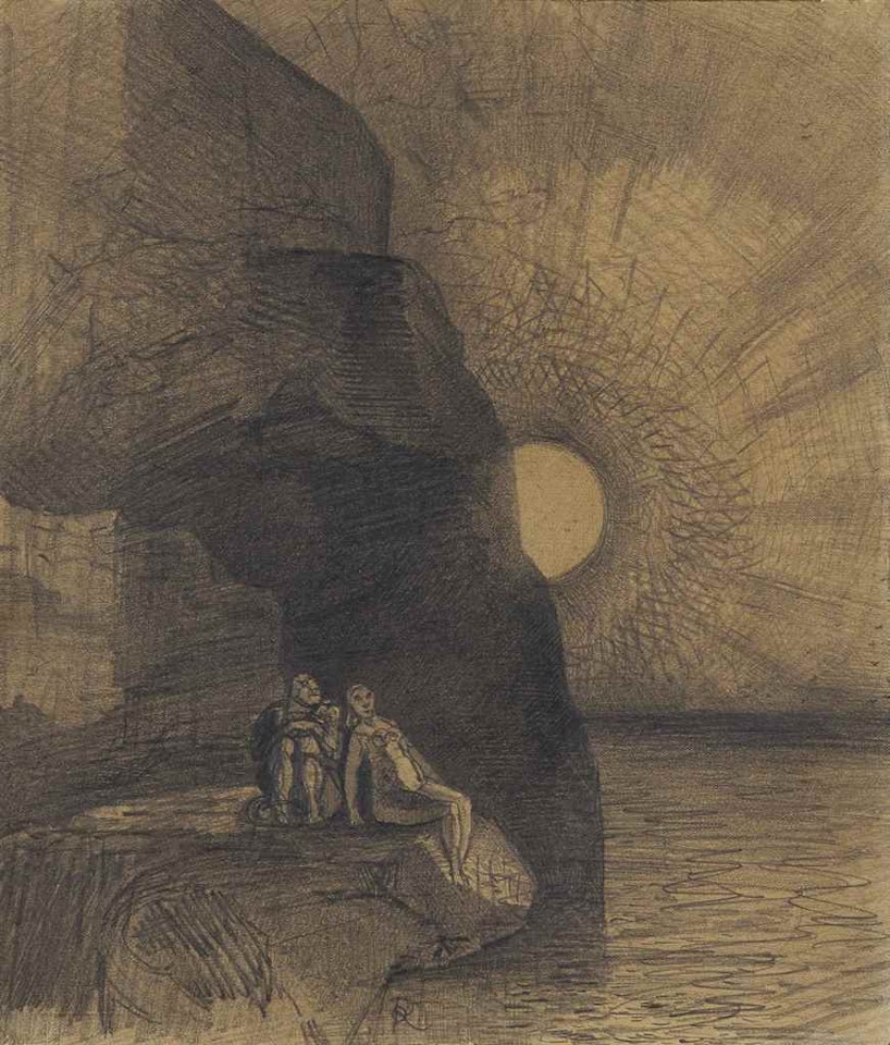 Sans cesse à mes côtés s'agite le démon, 'La destruction' in Les Fleurs du mal de Charles Baudelaire by Odilon Redon