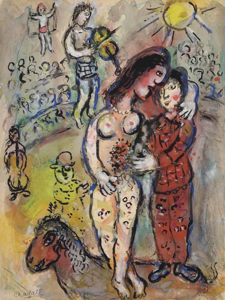 Le nu au cirque by Marc Chagall