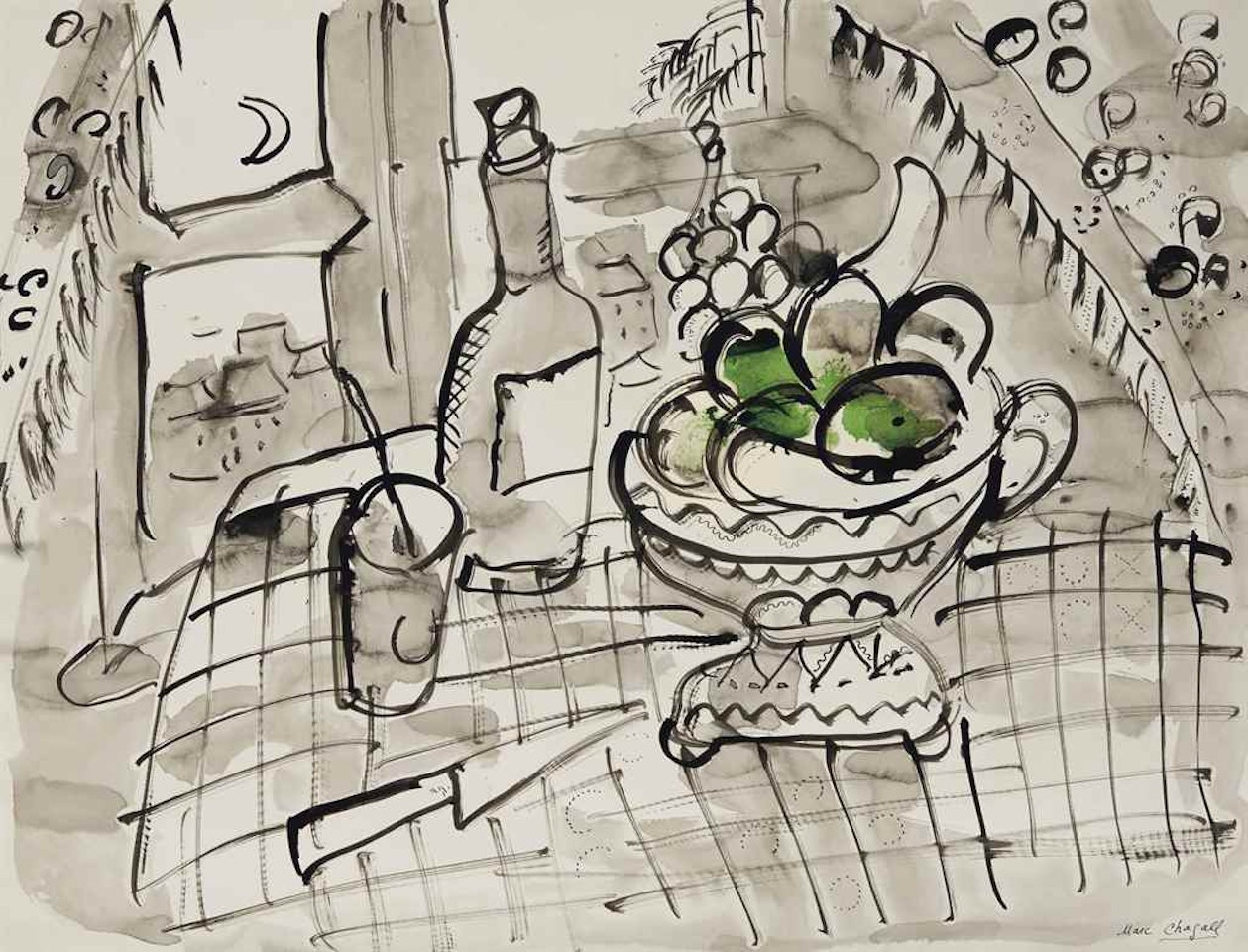 Nature morte aux pommes vertes by Marc Chagall