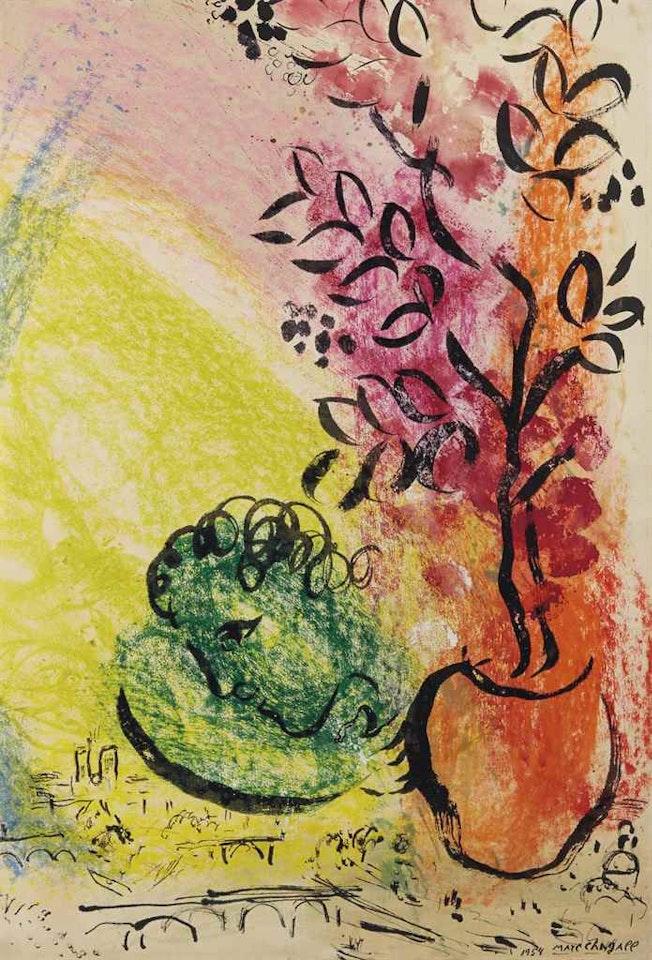 Le bouquet de Paris by Marc Chagall