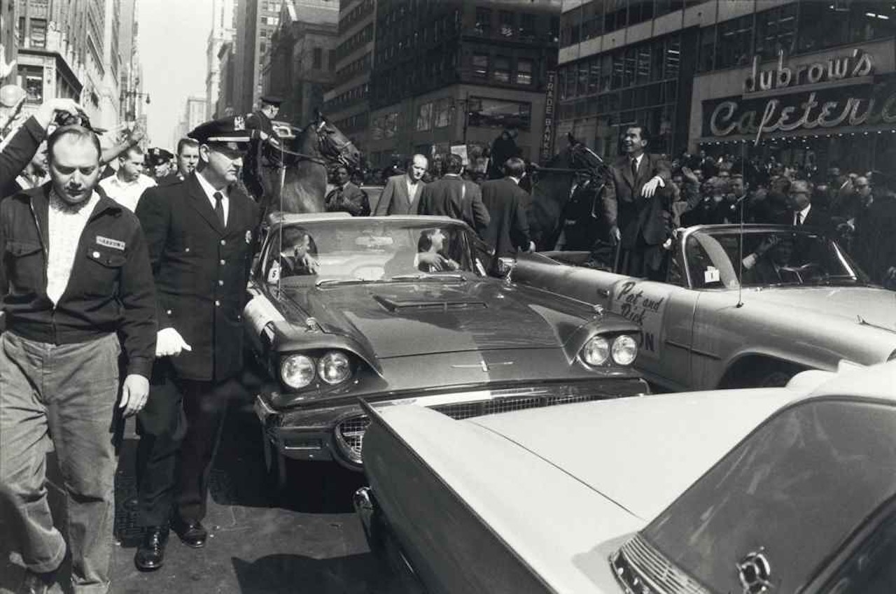 Richard Nixon Campaigning in New York: Nixon-Kennedy Presidential Race by Garry Winogrand