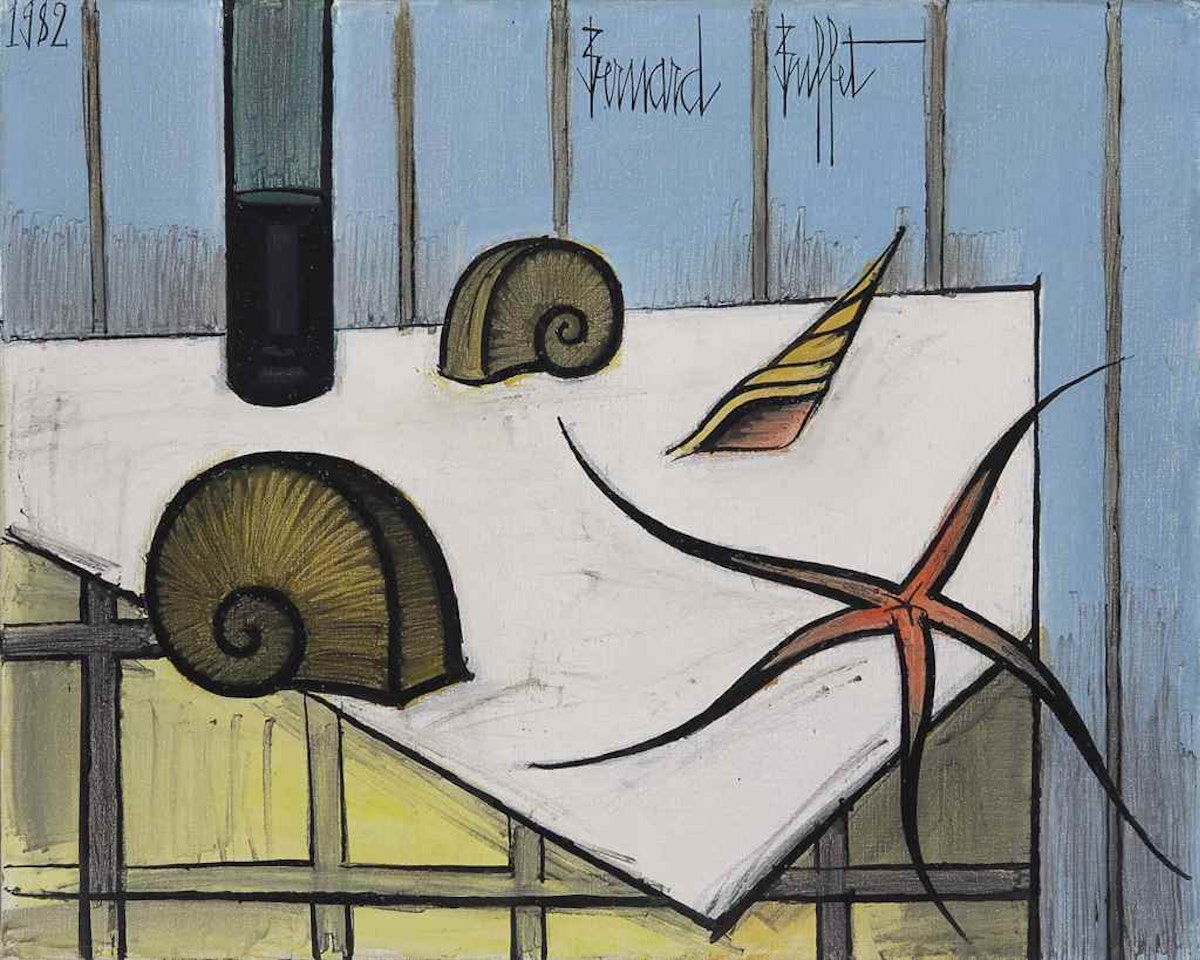 Nature morte à l'étoile de mer et aux coquillages by Bernard Buffet