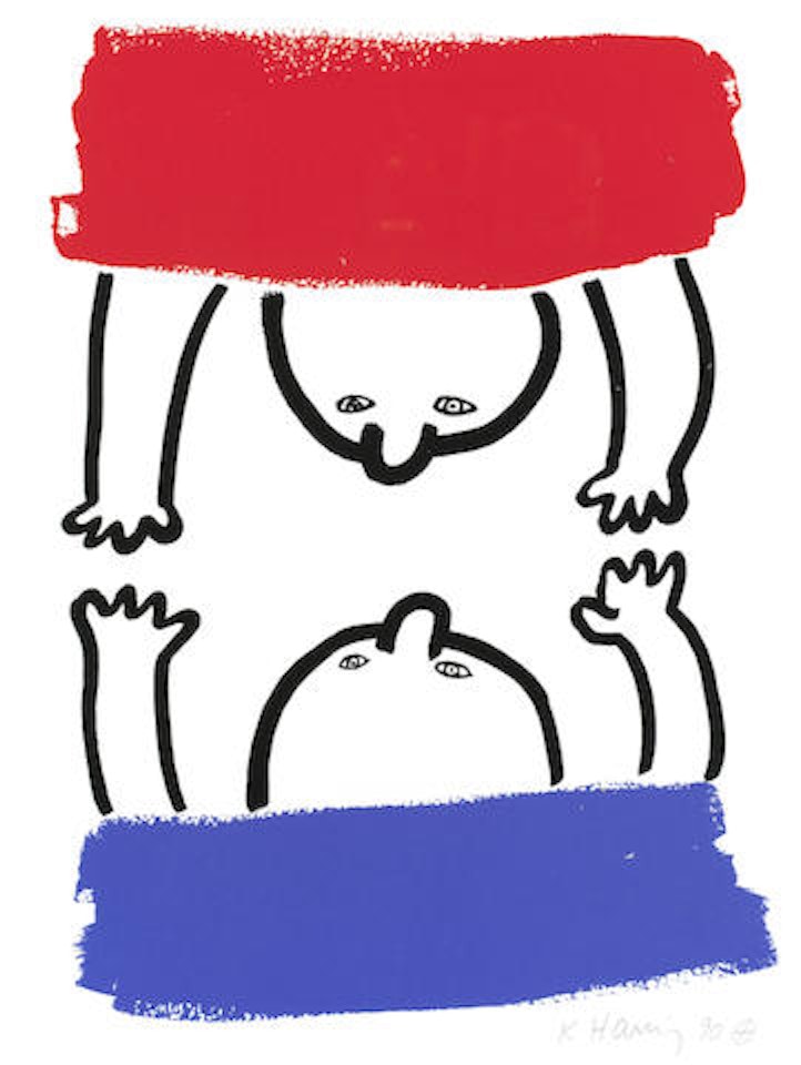 No.15, from 'The Story of Red and Blue' by Keith Haring