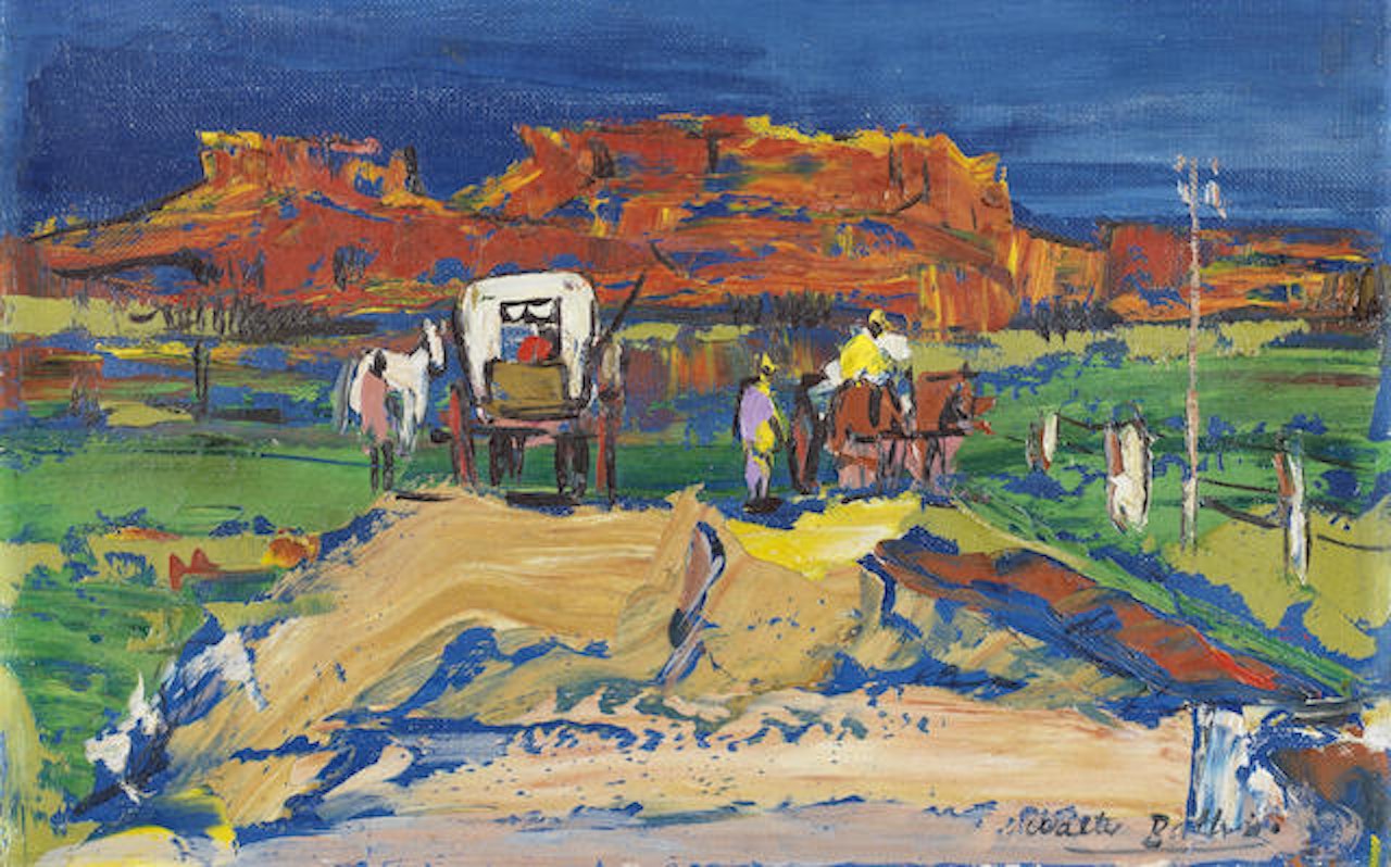 African horse cart by Walter Battiss