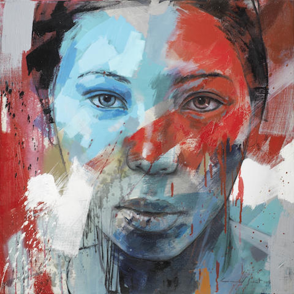 Portrait of a young woman by Lionel Smit