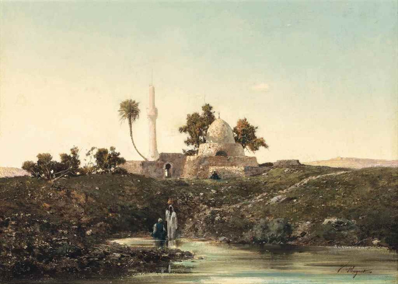 Collecting water by Victor Pierre Huguet