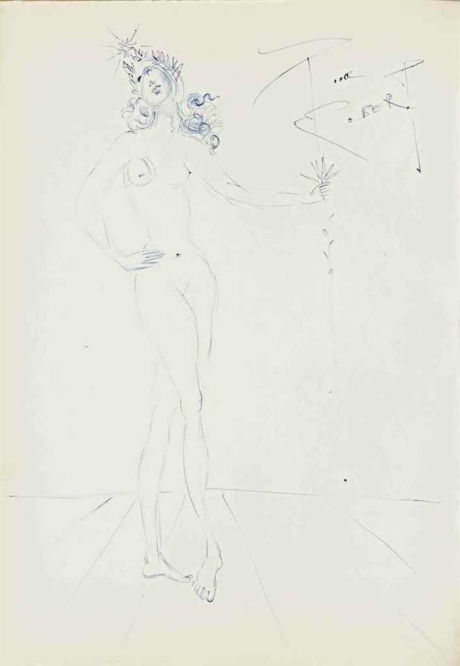 Nu féminin lauré by Salvador Dali