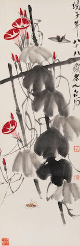 Morning Glory and Insects by Qi Baishi