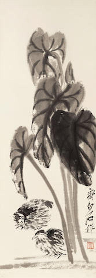 Quail and Taro by Qi Baishi