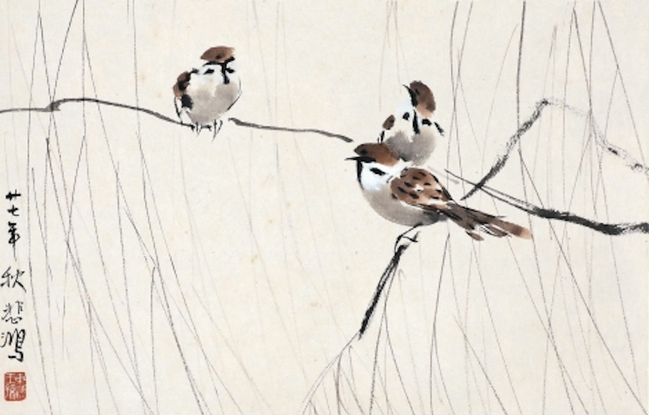 SPARROWS by Xu Beihong