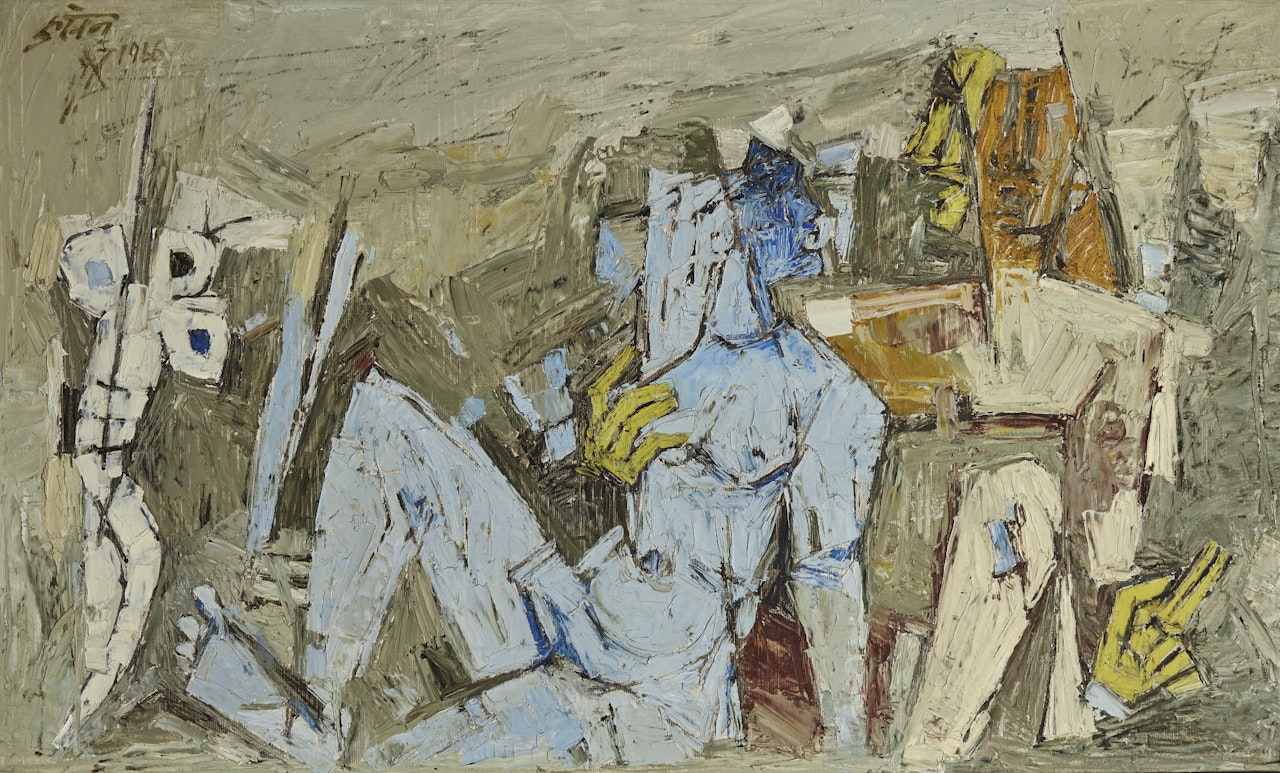 SHIVA PARVATI  by M.F. Husain