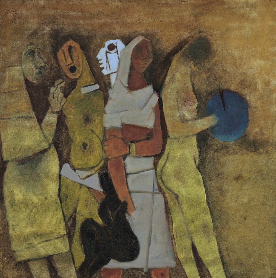 UNTITLED (FOUR WOMEN) by M.F. Husain