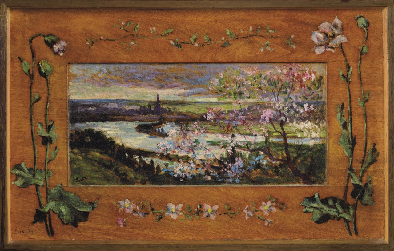 ROUEN VU DE CANTELEU AU PRINTEMPS by Maximilien Luce