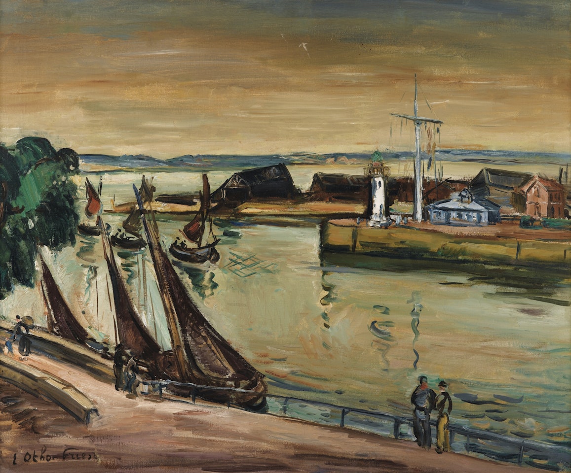 L’ENTRÉE DU PORT À HONFLEUR by Othon Friesz