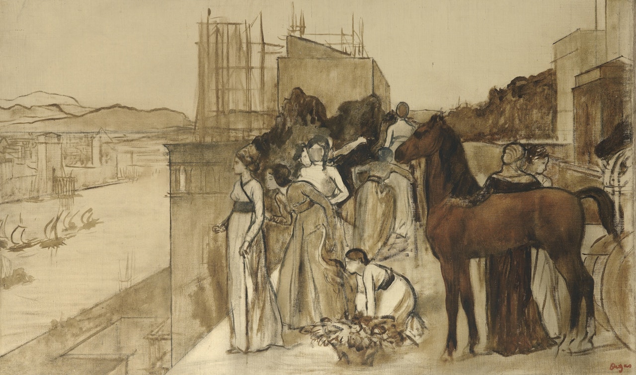 SÉMIRAMIS CONSTRUISANT UNE VILLE by Edgar Degas