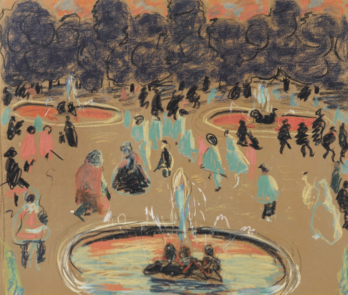 JARDIN PUBLIC (CENTRAL PART OF THE TRIPTYCH) by Pierre Bonnard