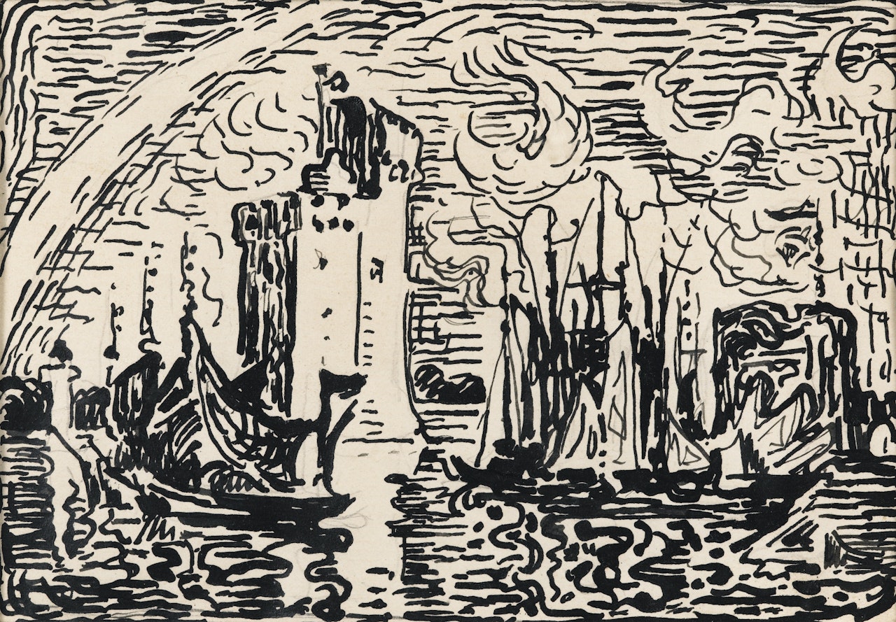 ARC-EN-CIEL. LA ROCHELLE. LE PORT (D'APRÈS LE TABLEAU ÉPONYME, FC NO. 494) by Paul Signac