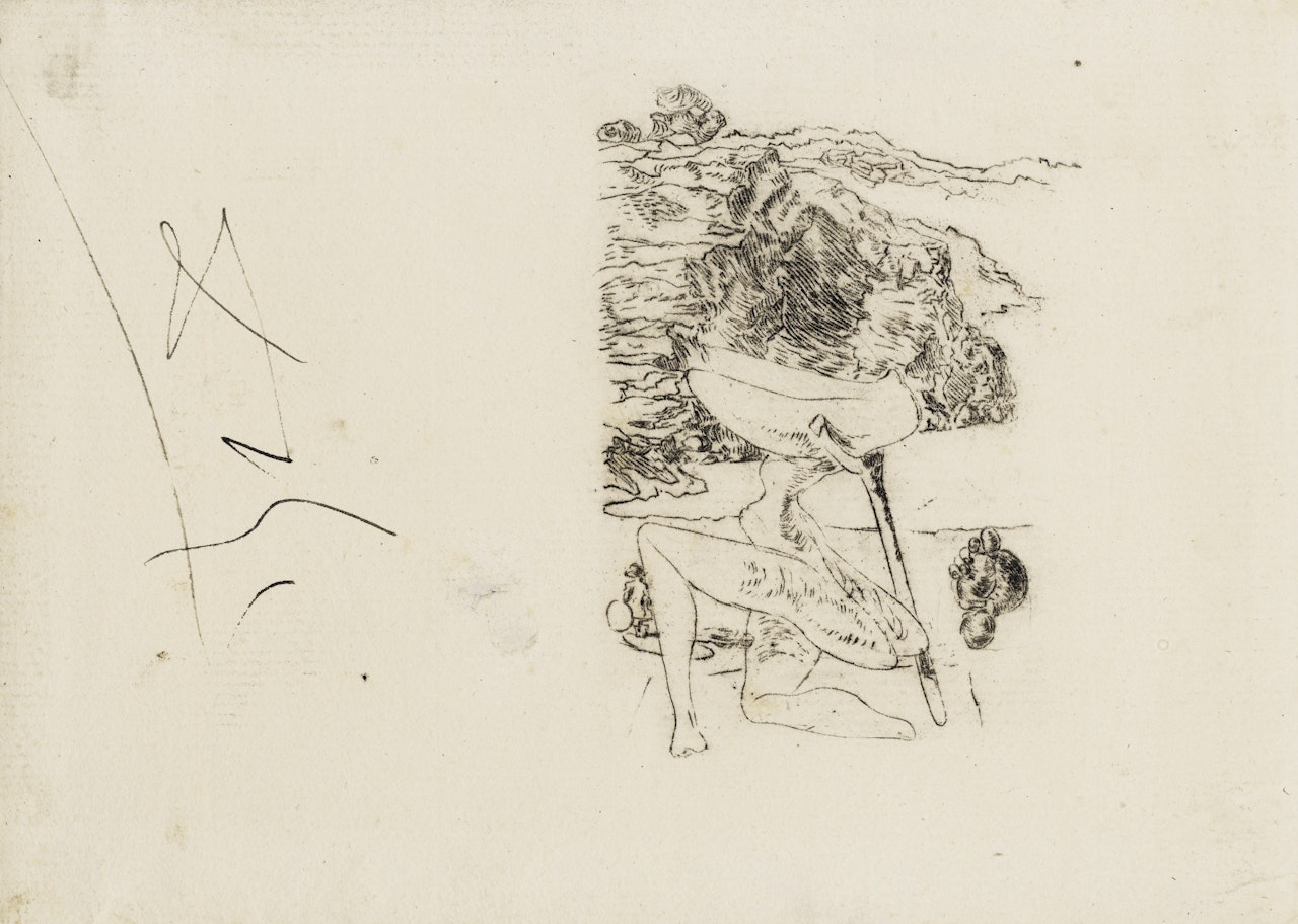 LE SPECTRE DU SEX-APPEAL, ÃPREUVE D'ESSAI POUR UNE ILLUSTRATION POUR L'OUVRAGE DE LAUTRÃAMONT LES CHANTS DU MALDOROR by Salvador Dali
