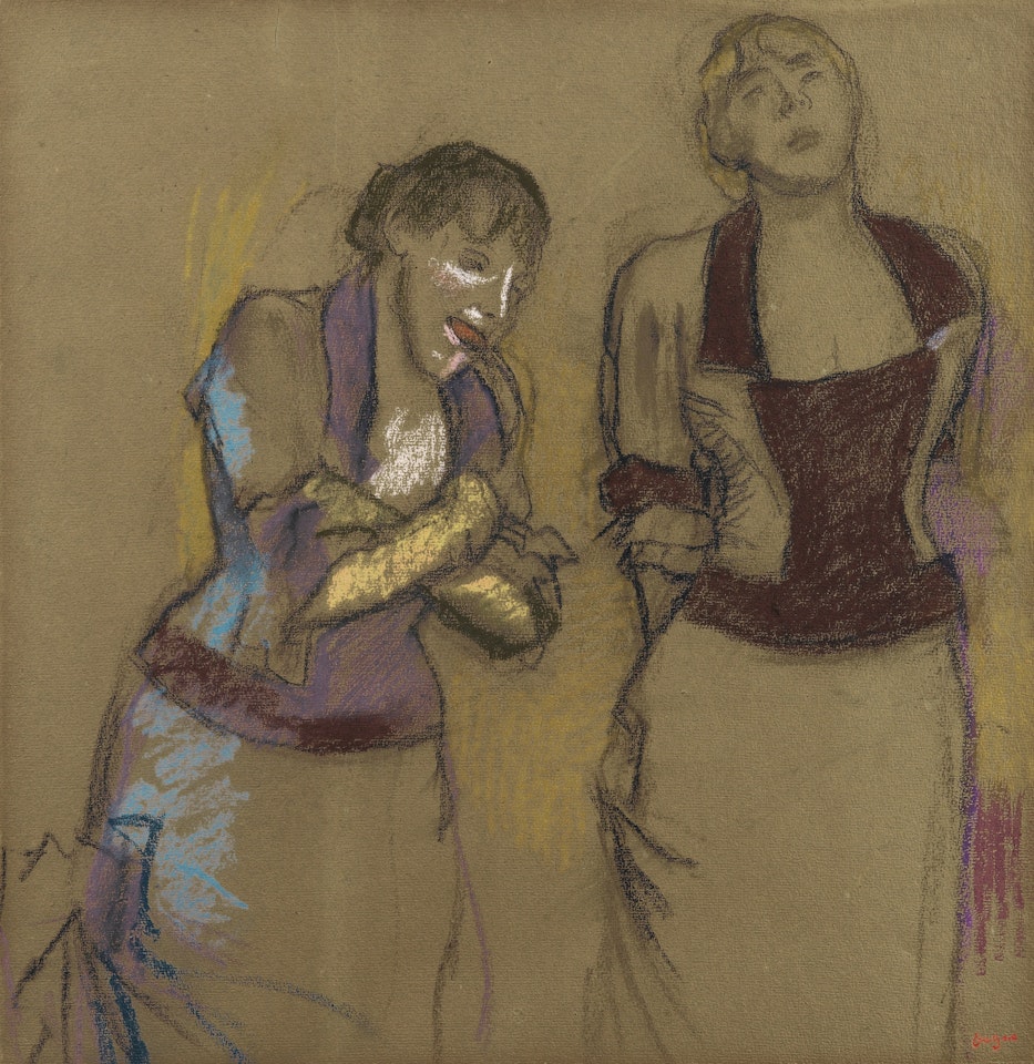 AU CAFÉ-CONCERT, DEUX CHANTEUSES by Edgar Degas