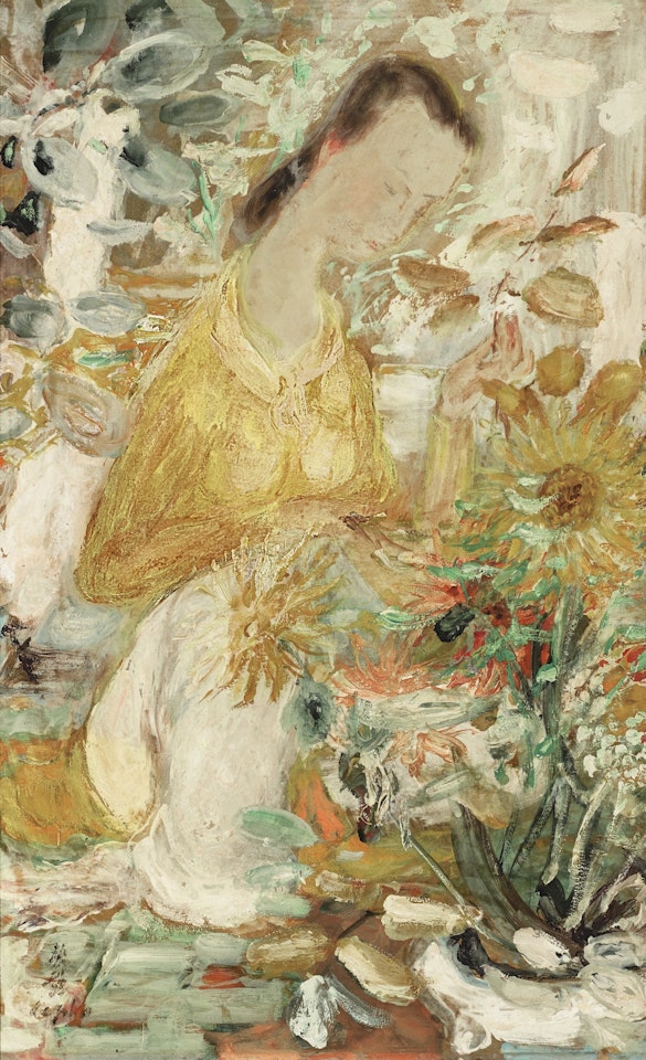 JEUNE FILLE TRICOTANT (A LADY KNITTING) by Le Pho