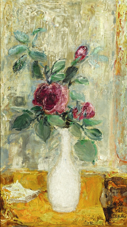 ROSES AU VASE D'ETAIN (ROSES IN A TIN VASE) by Le Pho