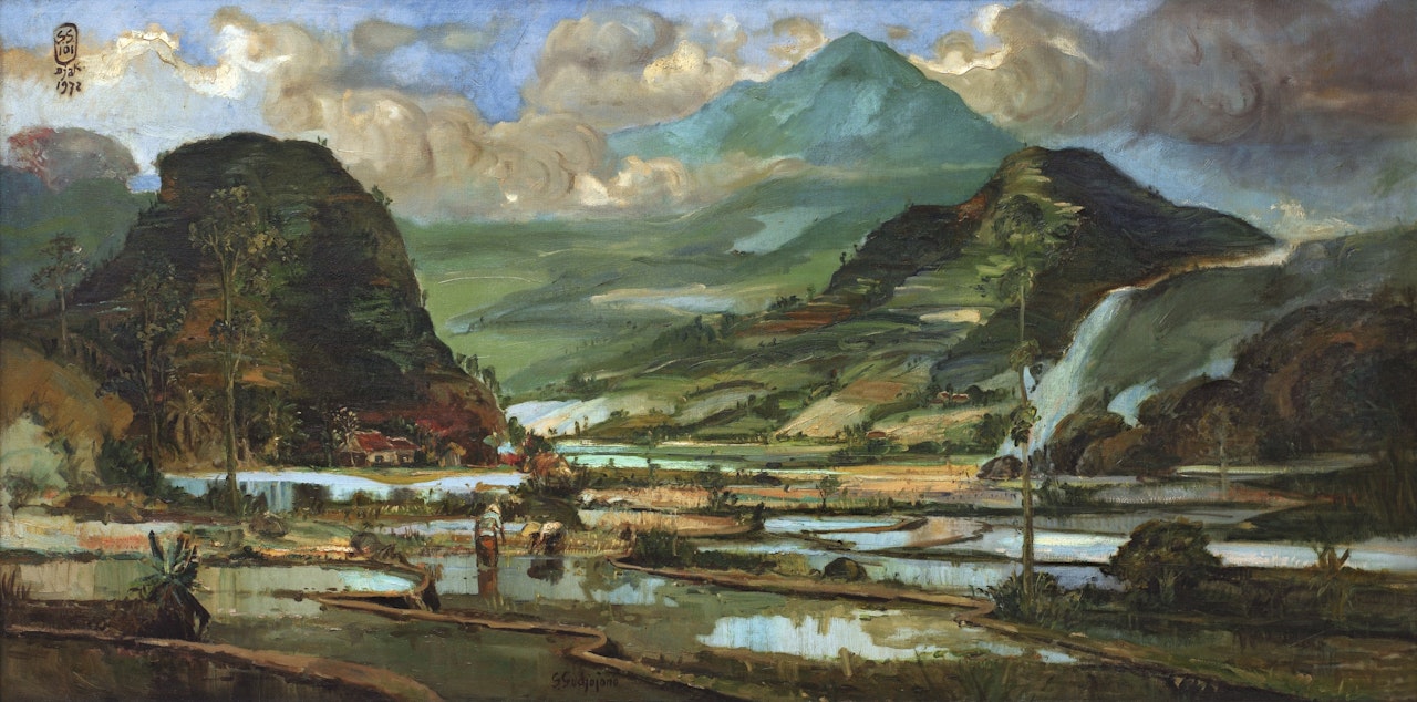 PEMANDANGAN (LANDSCAPE) by Sindutomo Sudjojono