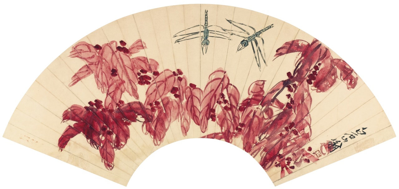 AMARANTH AND DRAGONFLIES by Qi Baishi