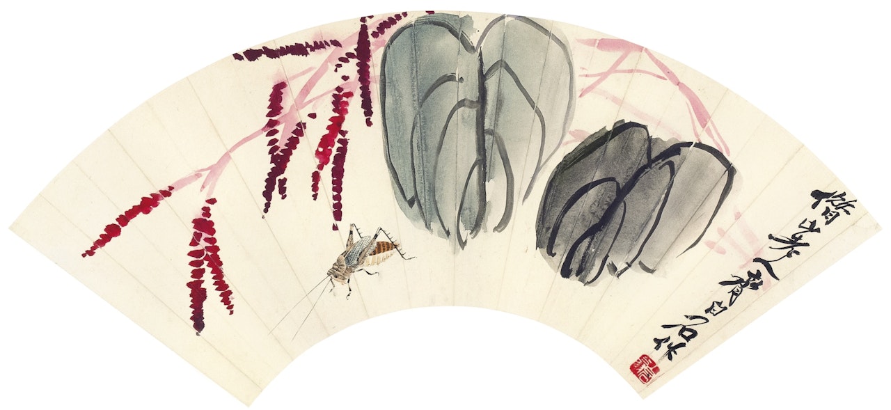 GRASSHOPPER BY THE KNOTWEED by Qi Baishi