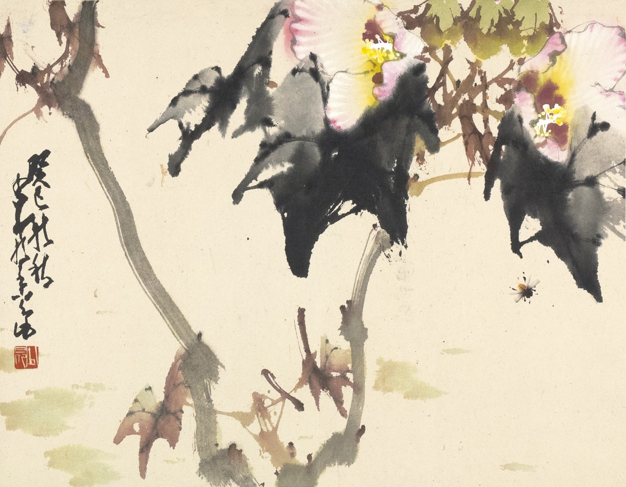 HIBISCUS AND INSECT by Zhao Shao'ang