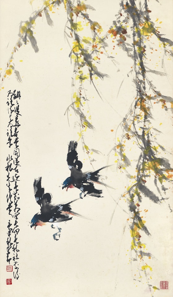 SWALLOWS BY THE WILLOWS by Zhao Shao'ang