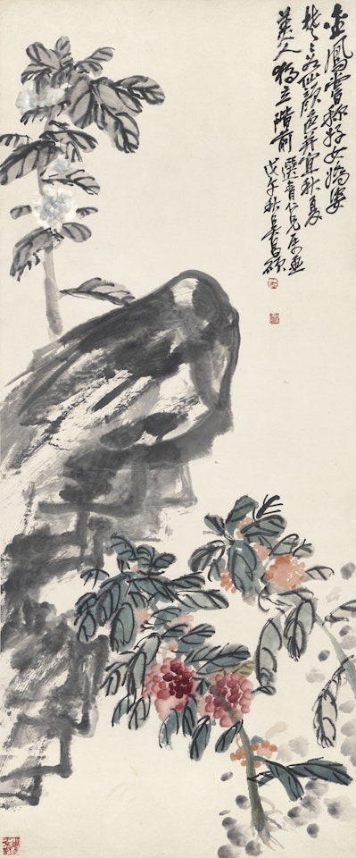 BALSAM BY THE ROCK by Wu Changshuo