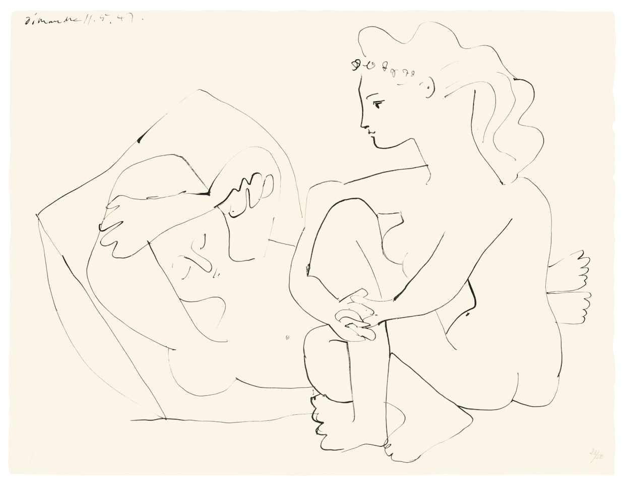 JEUNES FEMMES NUES REPOSANT (B. 453; M., PP. 102) by Pablo Picasso