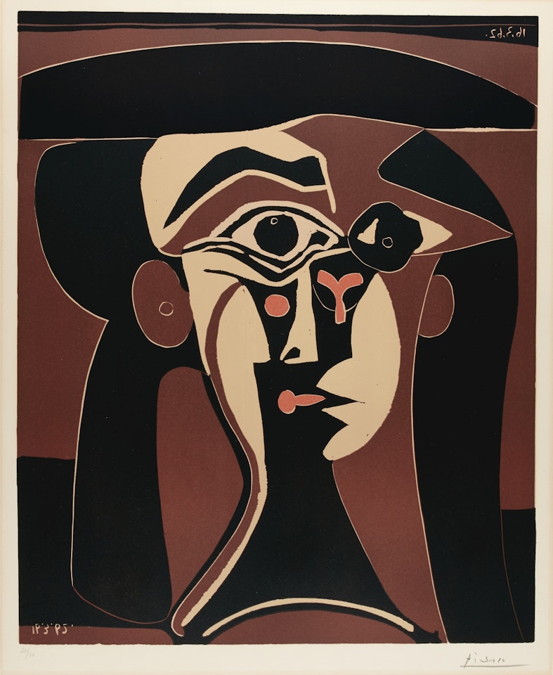 JACQUELINE AU CHAPEAU NOIR (B. 1028; BA. 1311; PP. L-132) by Pablo Picasso