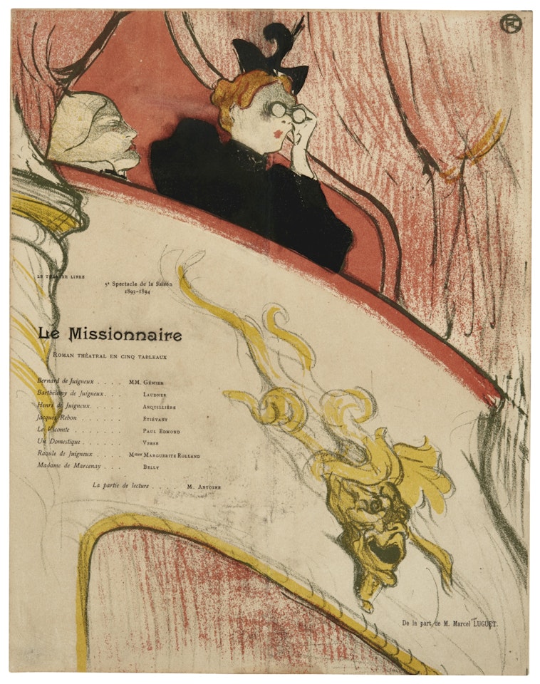 LA LOGE AU MASCARON DORÉ (W., D. 16; ADR. 69) by Henri de Toulouse-Lautrec