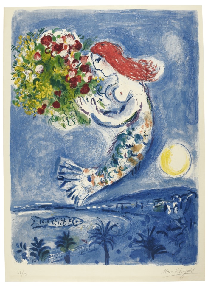 LA BAIE DES ANGES (MOURLOT 350) by Marc Chagall