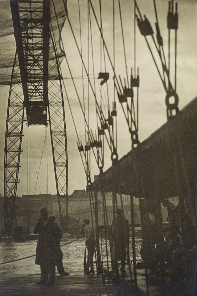 PONT TRANSBORDEUR IM REGEN, MARSEILLE' (THE TRANSPORTER BRIDGE UNDER THE RAIN, MARSEILLE) by László Moholy-Nagy
