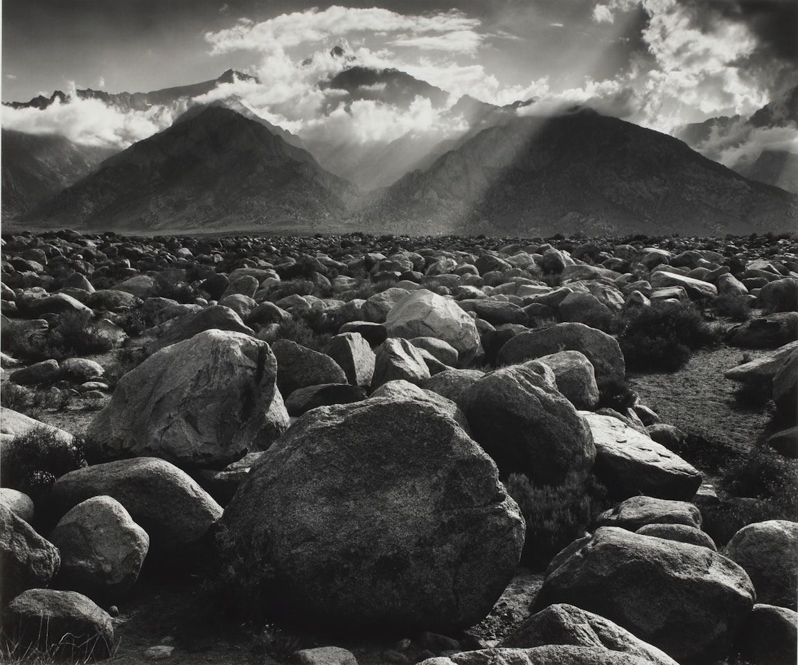 MT. WILLIAMSON, SIERRA NEVADA, FROM MANZANAR, CAL.' by Ansel Adams