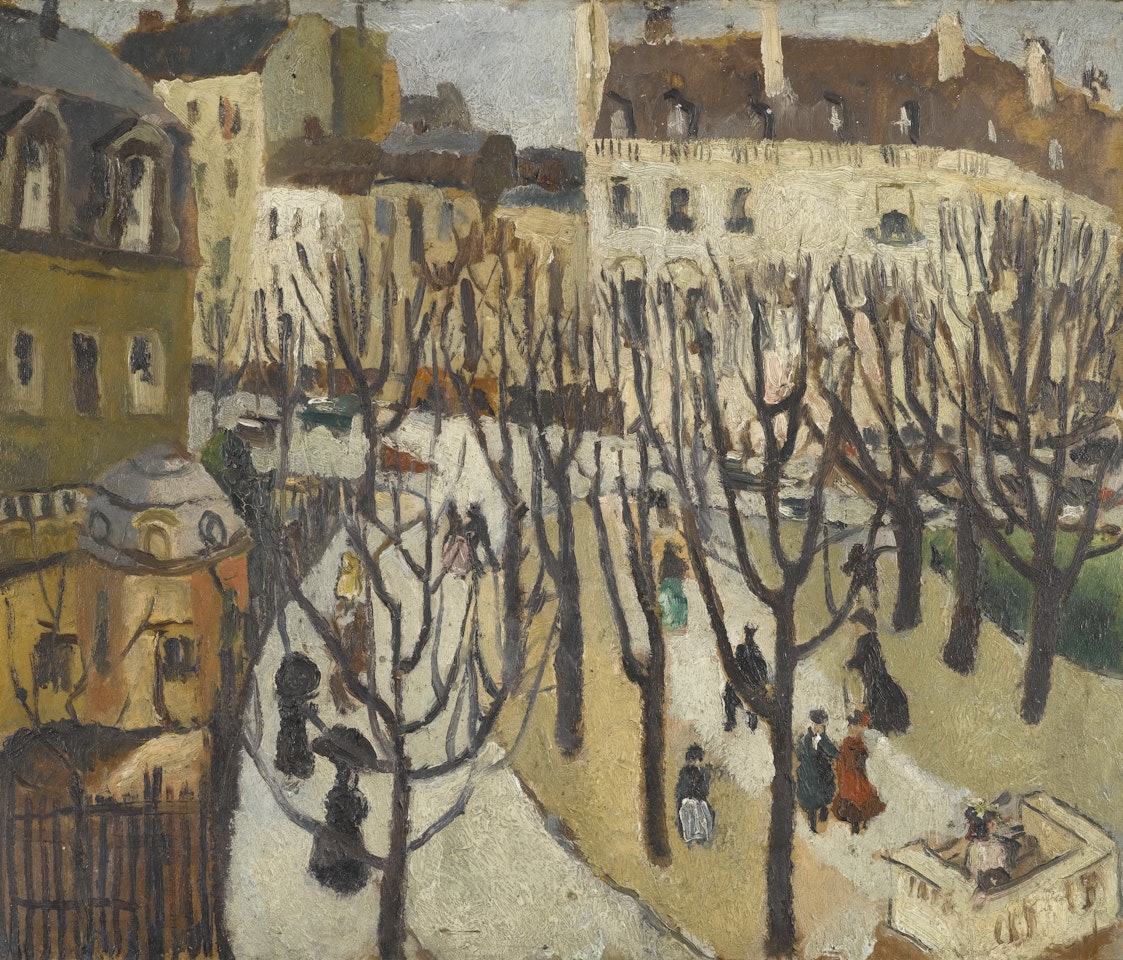 PARIS SQUARE, BARE TREES by Christopher Wood