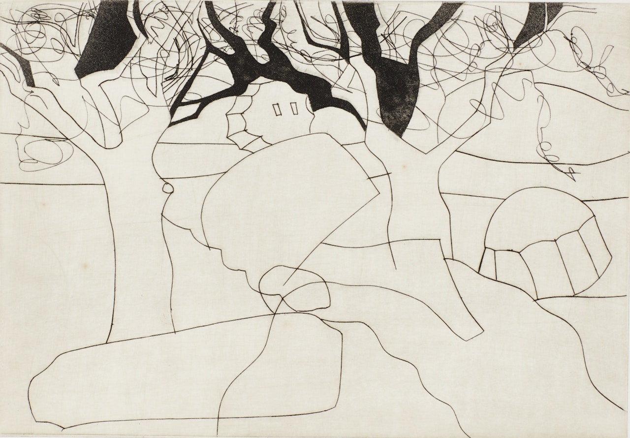 COLUMNS IN GREECE (LAFRANCA 104) by Ben Nicholson, O.M.